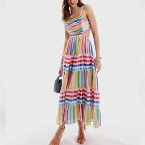 SOLD!!! Maxi dress in multi stripe